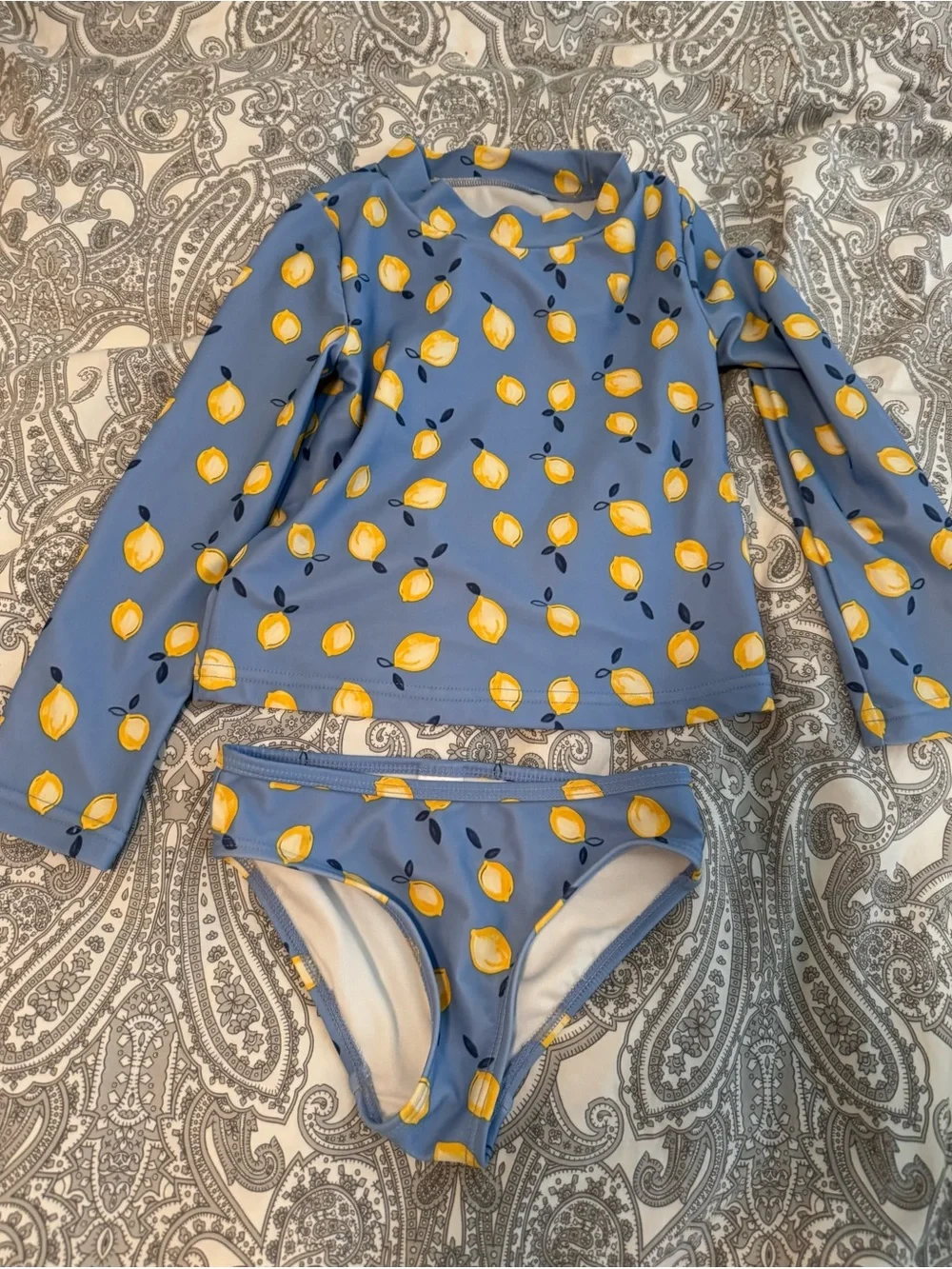 Kids Long Sleeve One and 2 Piece Swimsuit Lot - 4 pcs Mixed Colors